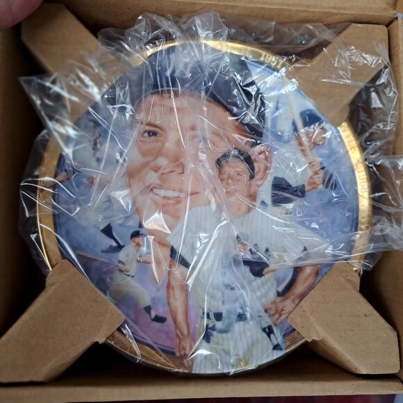 MICKEY MANTLE Plate LIMITED EDITION Hamilton Collection NIB with COA  #287M - Picture 6 of 13